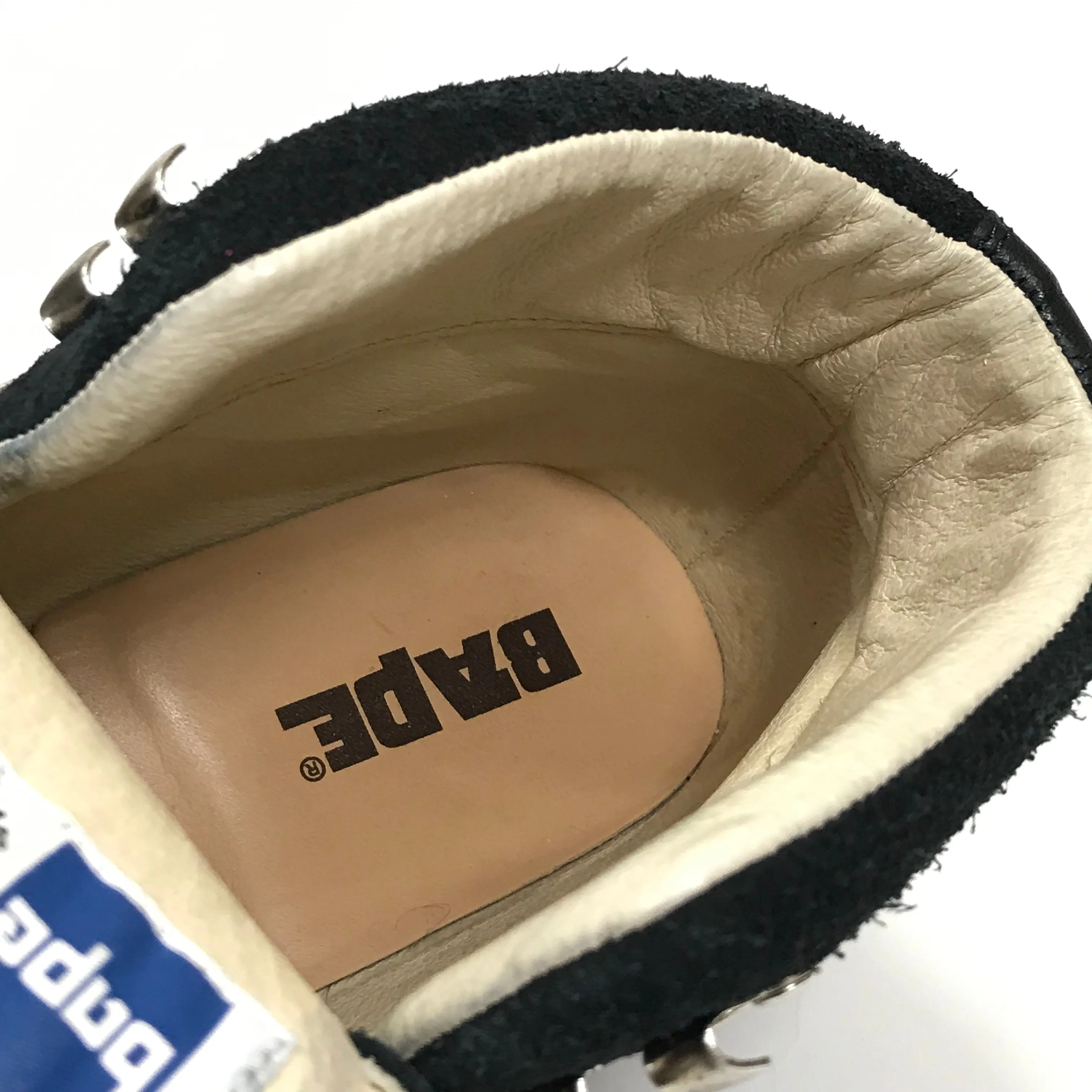 [10] A Bathing Ape Bape Suede Hiking Boots Navy