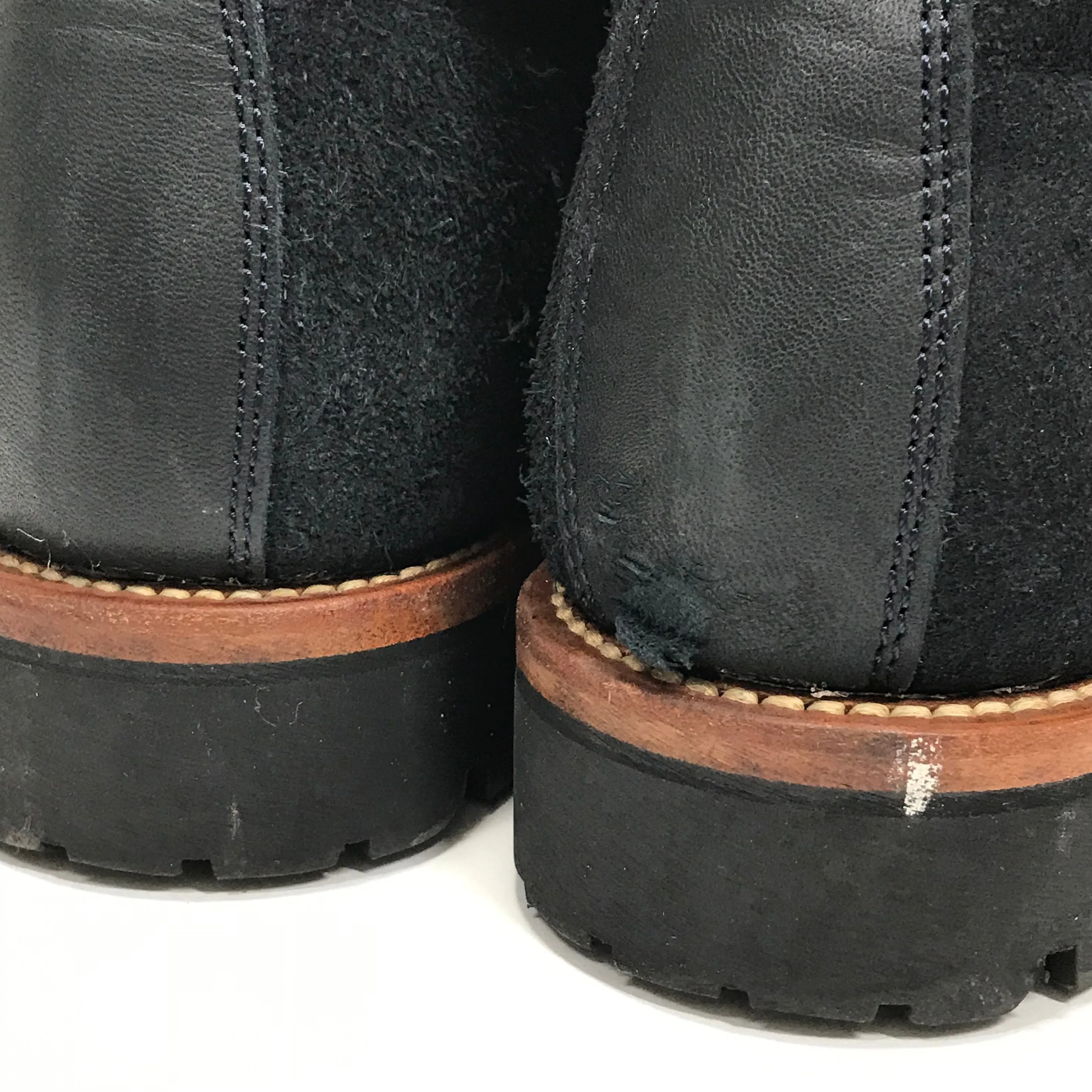 [10] A Bathing Ape Bape Suede Hiking Boots Navy