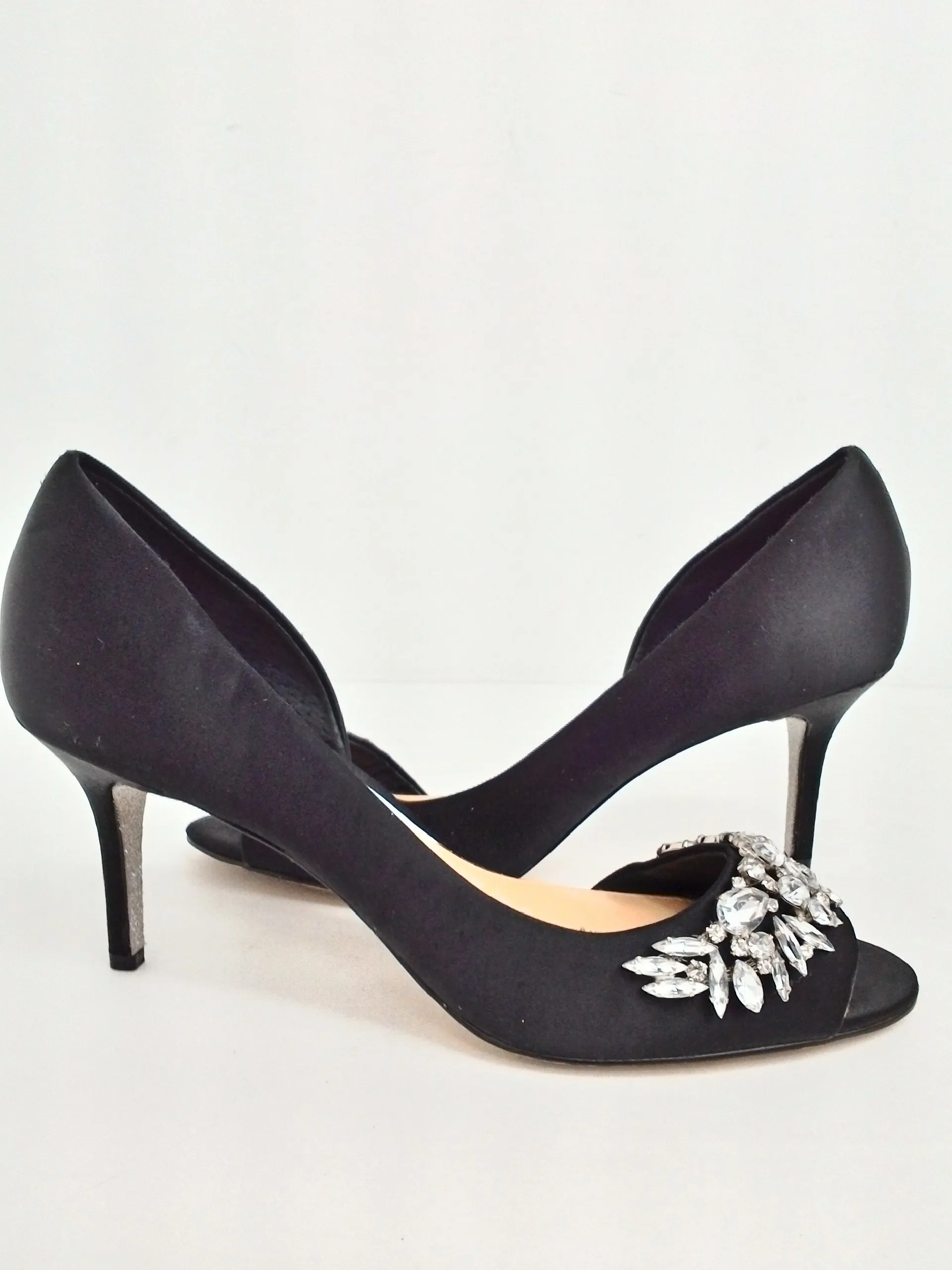 Badgley Mischka Women's Black Heeled Sandal Size 8
