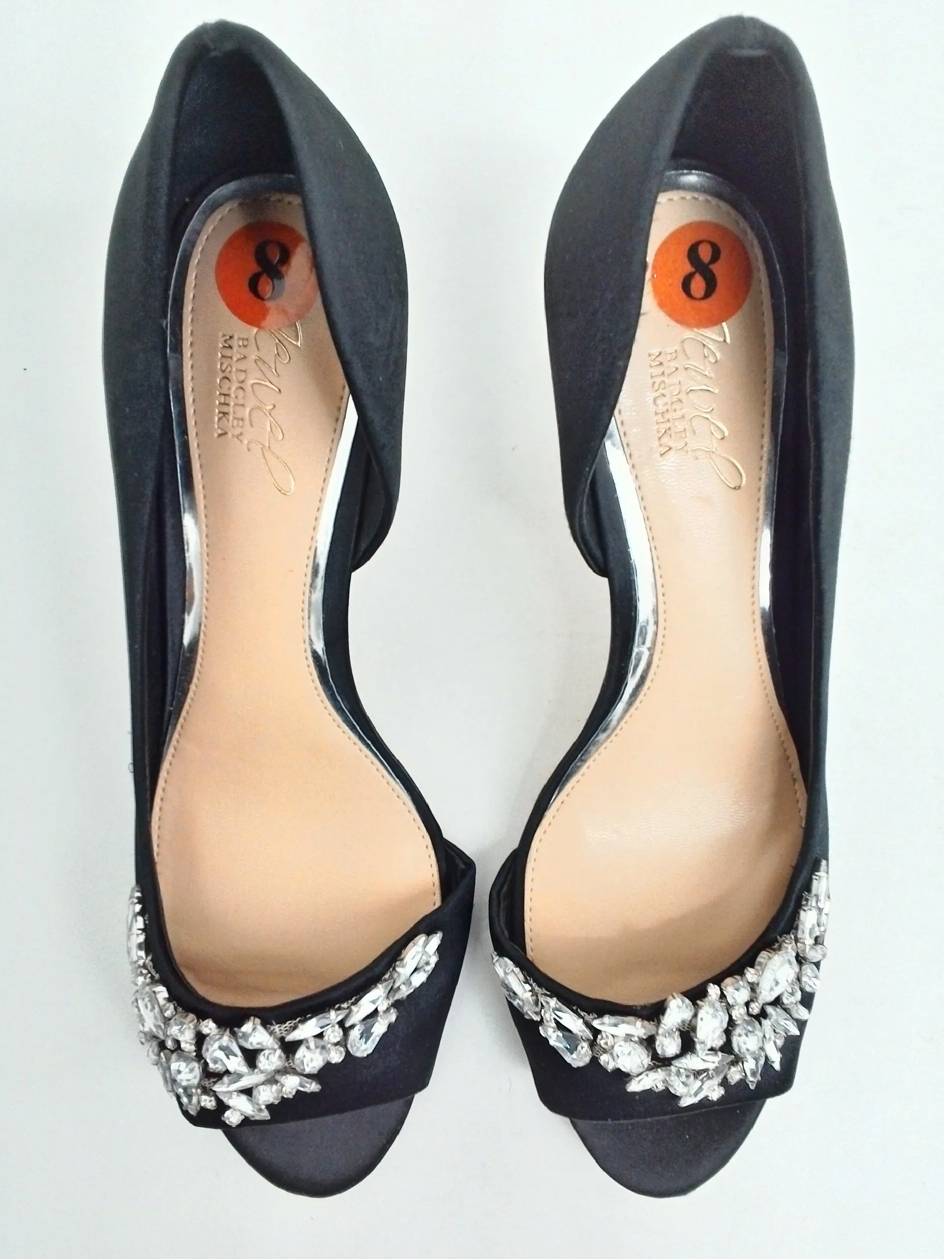 Badgley Mischka Women's Black Heeled Sandal Size 8