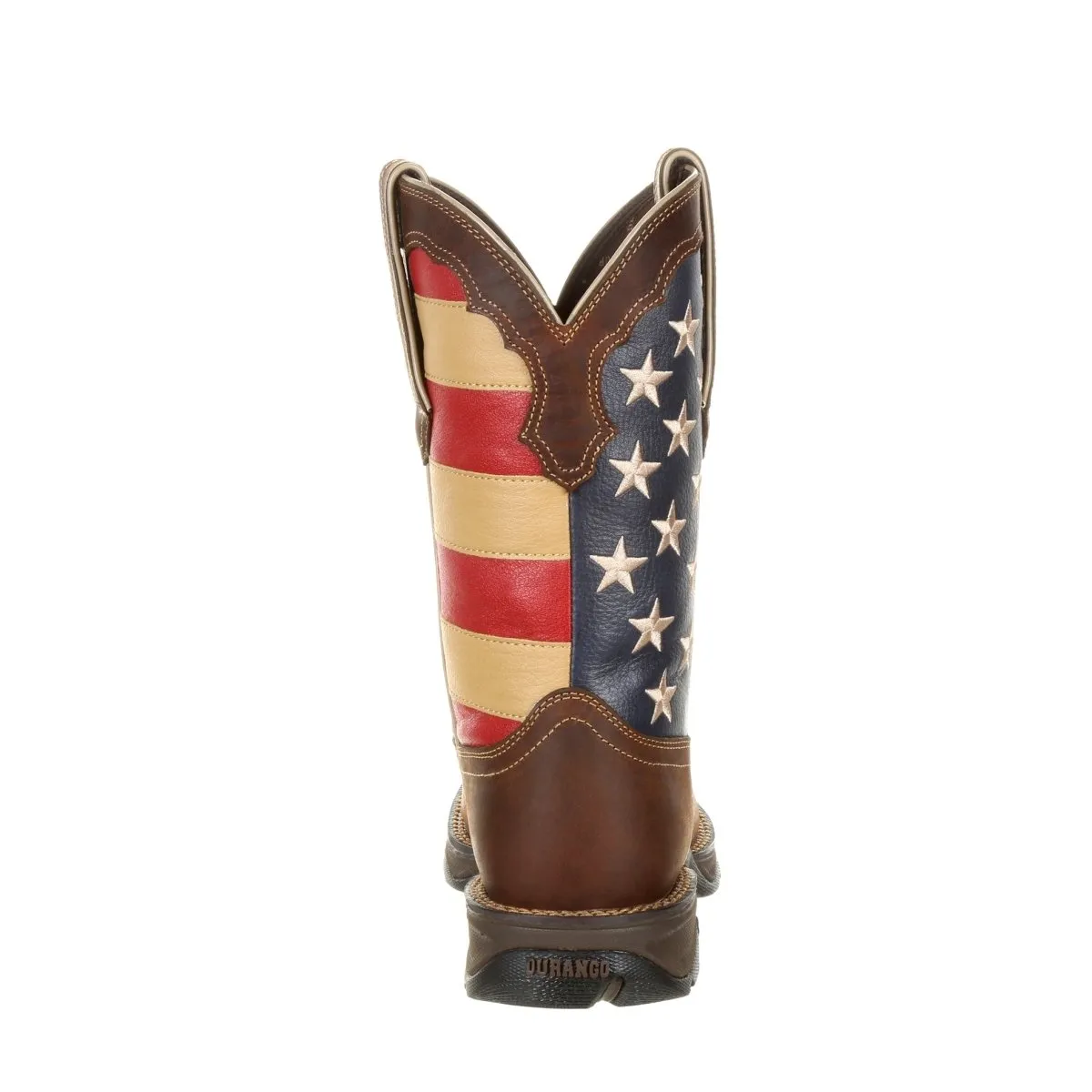 Durango Lady Rebel Work Women's Steel Toe Patriotic Flag Work Boots Drd0234 In Brown And Union Flag
